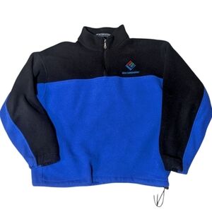 Quarter Zip Fleece Enron Communications Large Finance Bro Made in USA